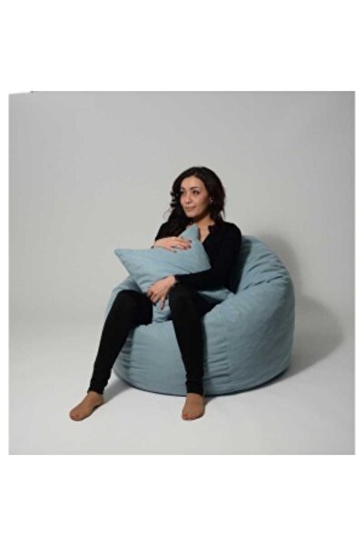 Pufrelax Fotoliu King Size cu Perna, Material Textil - Ciel