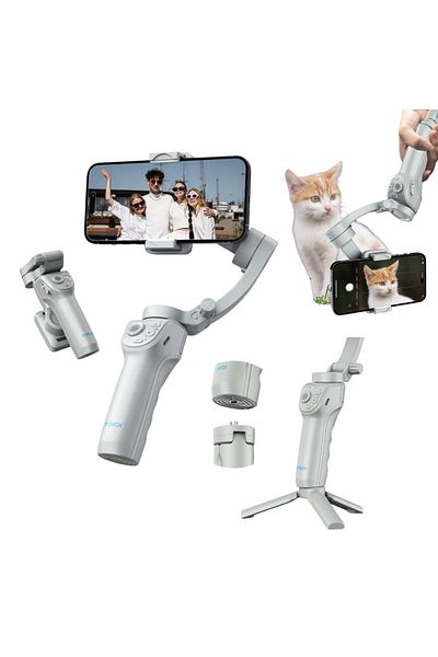 Alansa Stabilizator pentru telefon Alansa® Gimbal stabilizator 3 axe, urmarirea fetei si a obiectelor