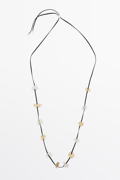 Massimo Dutti Asimetrik parlak taşlı kolye