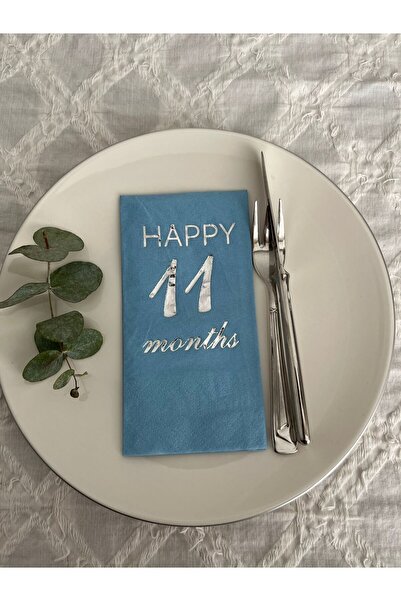 kidspartim منديل فضفاض مطوي باللون الأزرق المذهب باللون الفضي لعمر 11 شهرًا، ...