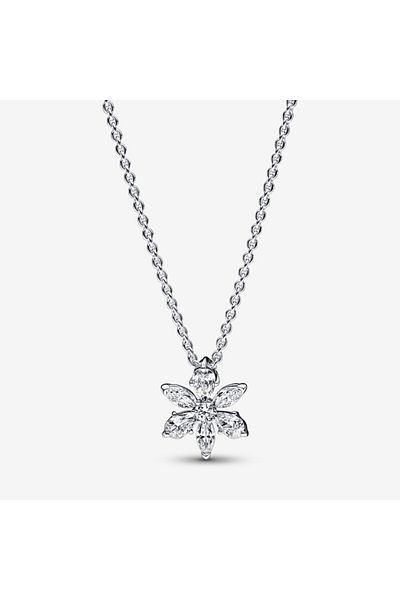 Pandora Colier cu Pandantiv stralucitor cu grup pentru ierbar Argint 925 - 45cm