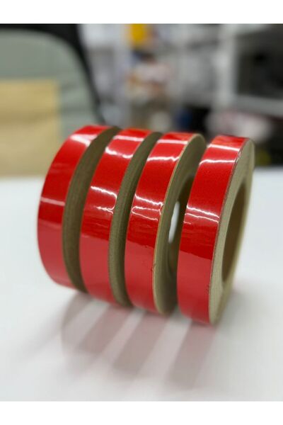 OTO SÜSLEN İSTANBUL Phosphorescent Reflective Red Color 2cm X 50Meters