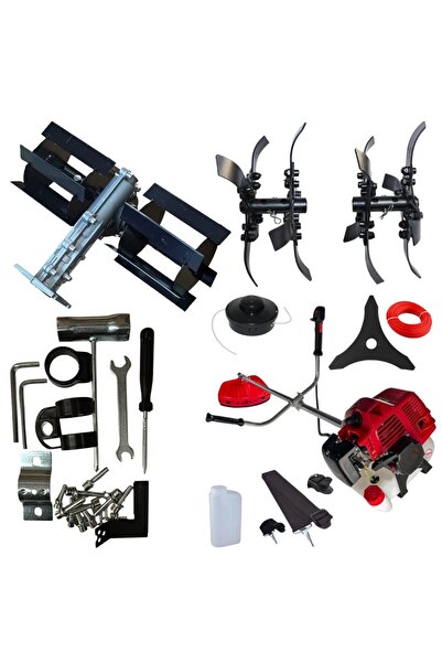 Campion Set Motocoasa RED POWER 52CC, 8.5CP, 2T, cu Disc și Ham Comfort pentr...