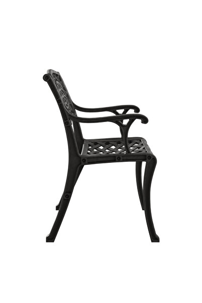 HubRom Set Mobilier Gradina HubRom, 1xMasa Patrata(75x75x72), 3xScaun CUNDA(43x42x50x91) Negru