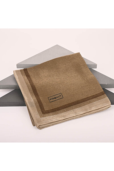 PİRAMİT Κεχριμπαρένιο ριγέ κασκόλ