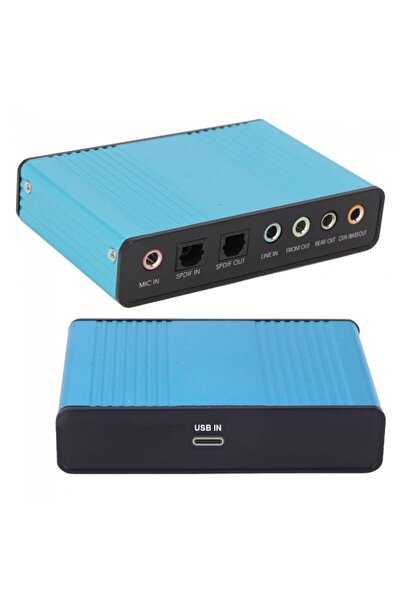 Leonpro Usb type c 2.0 harici ses kartı 6 kanal 5.1 USB optik harici ses kartı