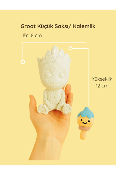 colorbuddie Groot Küçük Saksı / Kalemlik – El Yapımı Dekoratif Figür