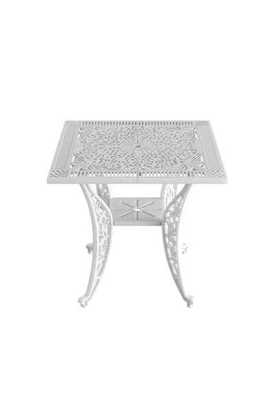 HubRom Set Mobilier Gradina HubRom, 1xMasa Patrata(75x75x72), 3xScaun ISTANBUL(43x42x50x91) Alb