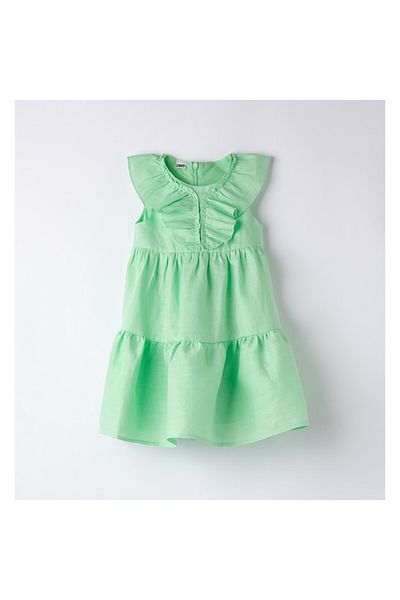 İDO I Do - Rochie verde din in pentru fete, 6 ani