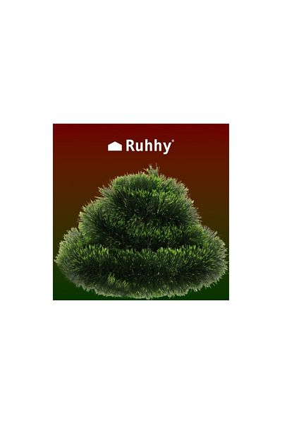 Ruhhy Decorative fir tinsel, length 6 meters, thickness 15 cm, two shades of green