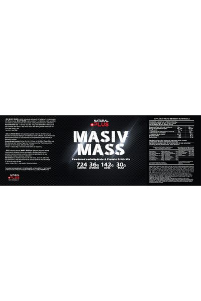 Natural Plus Massiv Mass 4kg, chocolate flavor-Mass Gainer