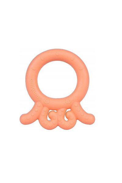 GiliGums Teething ring, Giligums, Octopus, For gum massage, Silicone, BPA free, 3 months+
