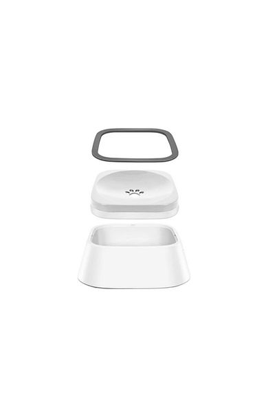 Purlov Bol de apă rezistent la stropire, 1500 ml, pentru câini și pisici, portabil, 22x22x8 cm, bol pliabil inclus