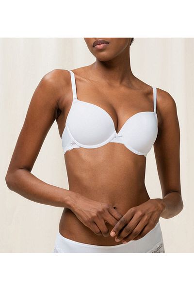 Triumph Sutien Lovely cu jumatate de cupa, cu push-up, armatura si bretele multi-optionale,Triumph, 80D,alb