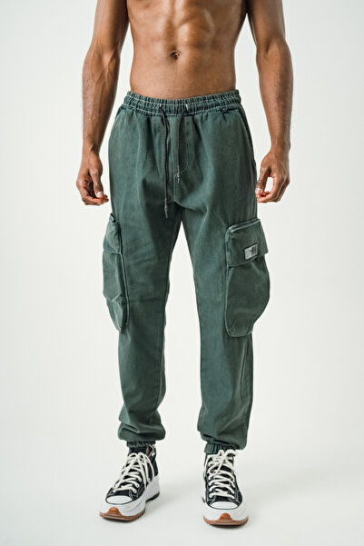 Denim Republic Khaki Cargo Pocket Jogger Pants
