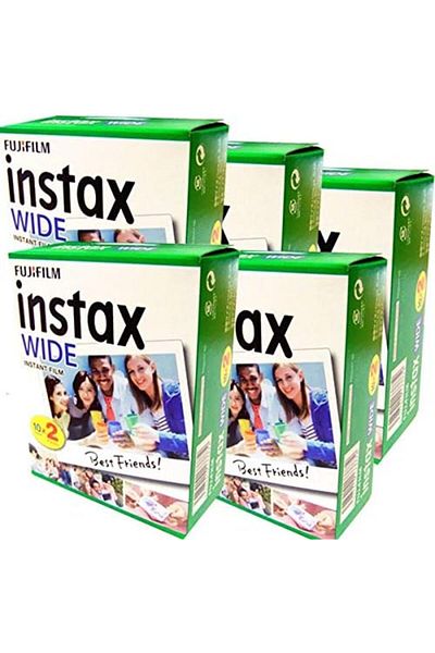 Fujifilm مجموعة Instax Wide من 5 صناديق × 20 ورقة (100 ورقة)