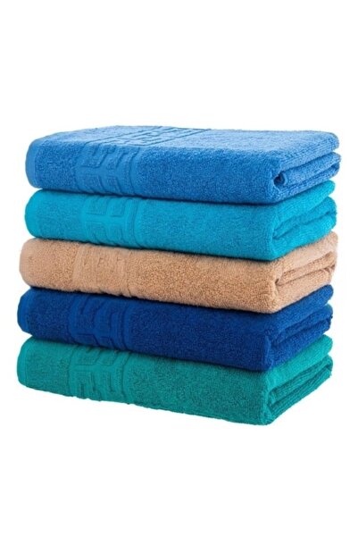 OEM Set 5 hand towels, Cotton, Uni, Greek Border, 500g/m², 30x50cm, M9, Multicolor