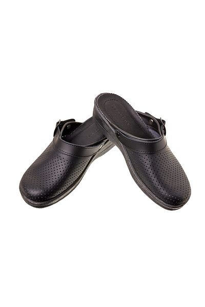 Tellus Leather medical clogs “Tellus” 51-08/01 Black - 37