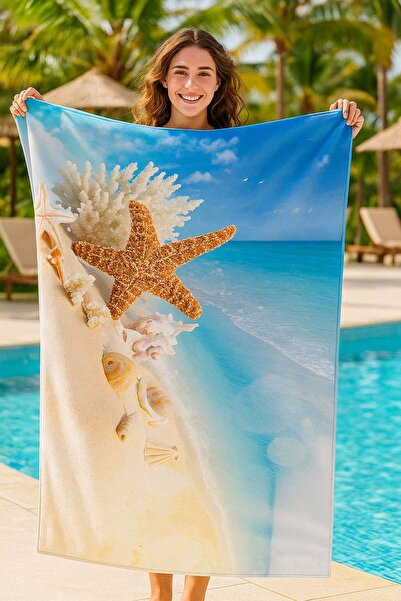 ALPACO Seadream Tropical Patterned Beach Towel 70X140 cm Seastar