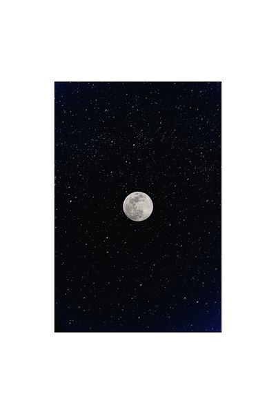 OEM Tablou Canvas, "Luna plina intr-un cer instelat", 39 x 54cm