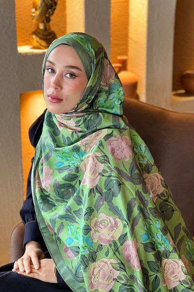 Tesettür Diyarı Verd Model Lina șal
