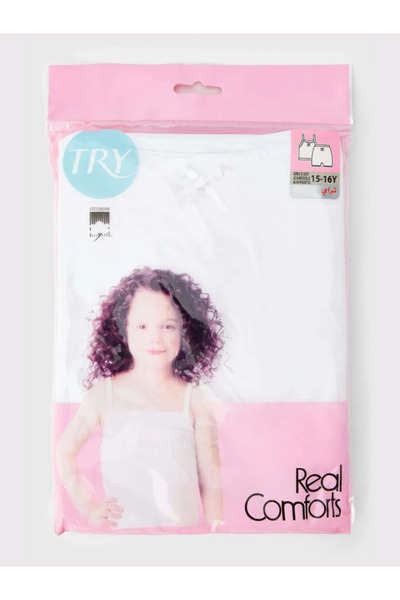 try طقم داخلي للشابات بأحزمة كتف رفيعة قطن 100% - عدد 6 حبه