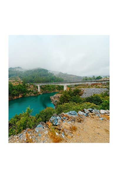 OEM Tablou Canvas, "Podul spre taramul norilor misteriosi", 100 x 100cm