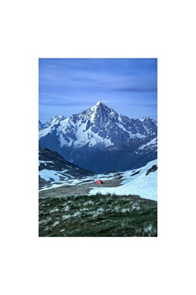 OEM Pictură pe pânză, „Refugiu liniștit sub un munte înzăpezit”, 70 x 100cm