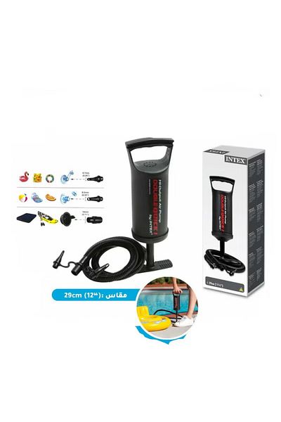 Intex مضخة يدوية مزدوجة سريعة 1 سوداء 29 سم