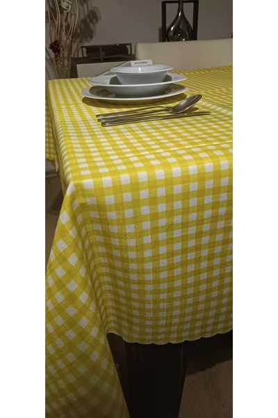 Pötikareli Dertsiz Masa Örtüsü, Sofra Bezi, Piknik Örtüsü - Küçük Kare Desen (140x180cm Dikdörtgen)