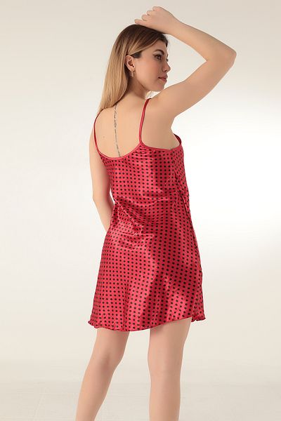 Miorre Thin Strap Mini Satin Nightgown-336