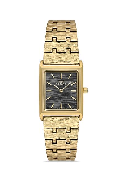 FERRO Yellow Steel Cord Women's Wristwatch Fl21599Awt-B2