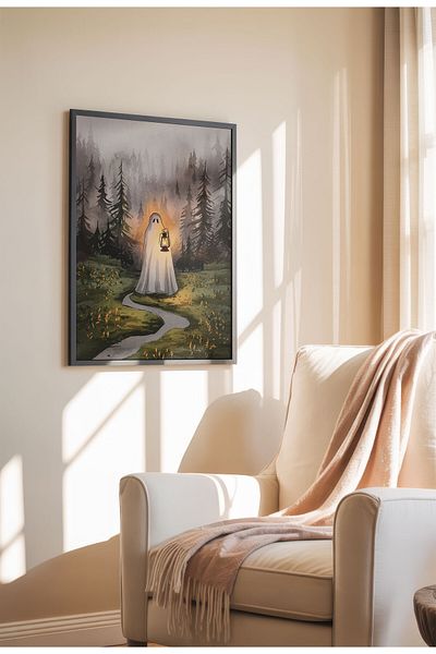 21mxm Haunted Wall Art, Spooky Decor, Digital Reproduction