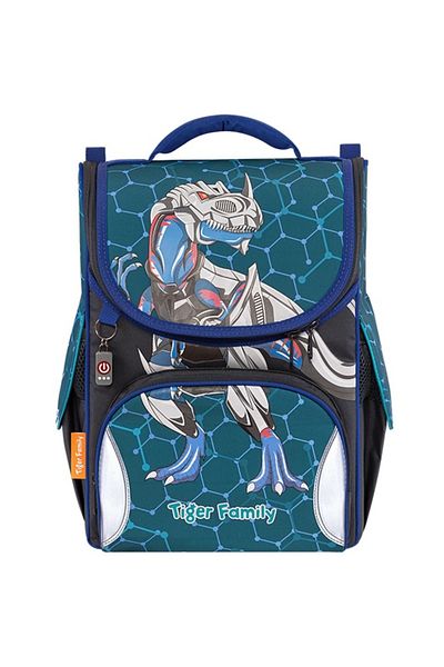 Tiger Family Backpack Unequipped Nature Quest, Metal Dino, Color Multicolor, Material Polyester, 35x31x19 cm