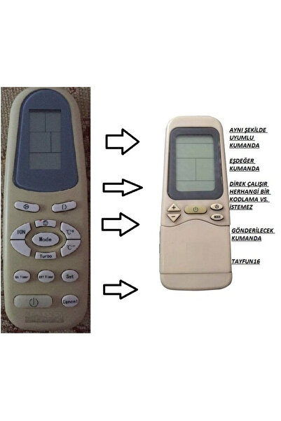 Vestel Klima Kumandası-Eşdeğer