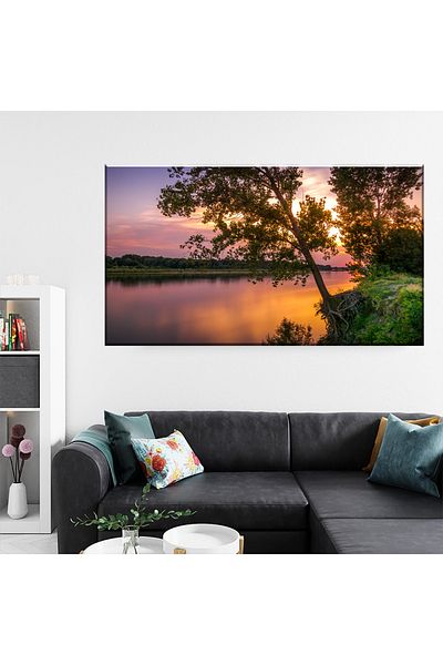 RsStyle Print Canvas Painting - Serenity at Sunset – A Visual Journey into the Tranquility of Nature, 120x80cm