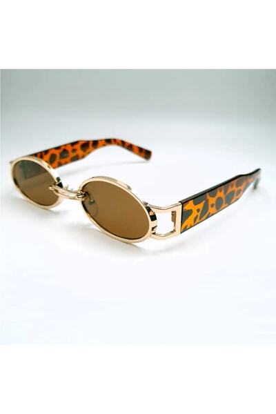 G Sport POLO Vintage Oval Leopard Unisex Sunglasses