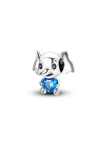 Fubena سحر الفيل الصغير باللون الأزرق على شكل قلب