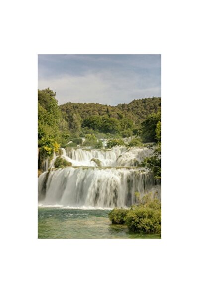 OEM Pictură pe pânză, „Vise verzi, cascadă de vară”