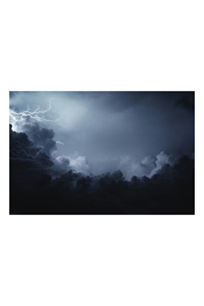 OEM Pictură pe pânză, „Fulger dansând printre nori întunecați”, 54 x 39cm