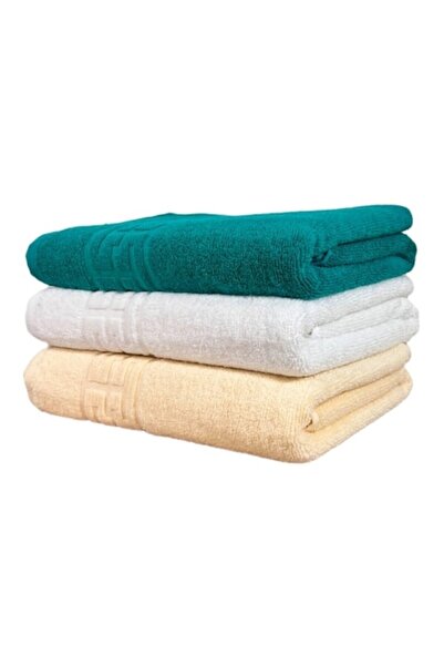 OEM Set 3 Towels - Cotton, Greek Border, 500g/m², 70x140cm, Multicolor