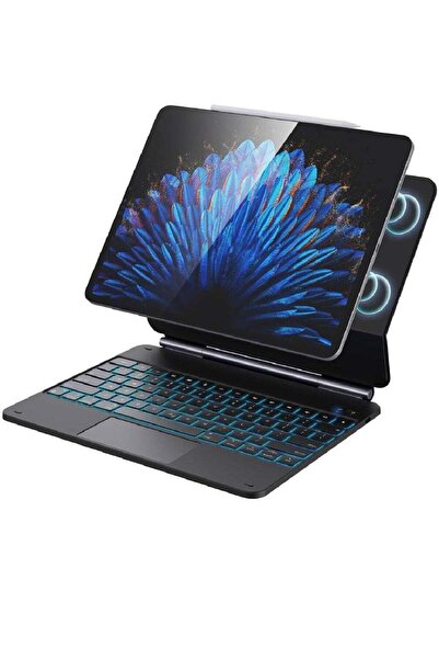 HYX حافظة لوحة مفاتيح لجهاز iPad، حافظة مغناطيسية لجهاز iPad Pro 12.9 (2021/2...