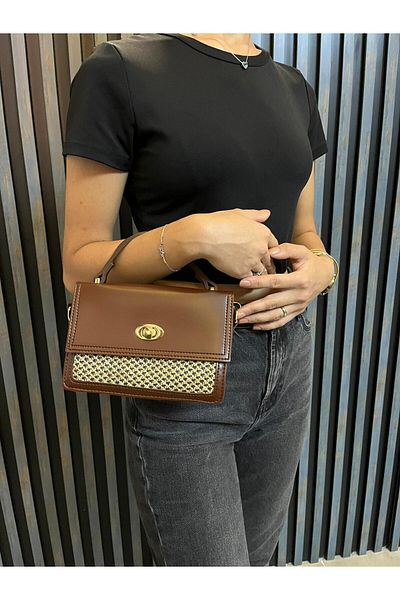 GUONN Misti Straw Detailed Crossbody Bag