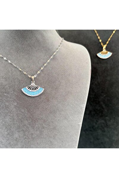 stainless steell قلادة الدراج الأزرق