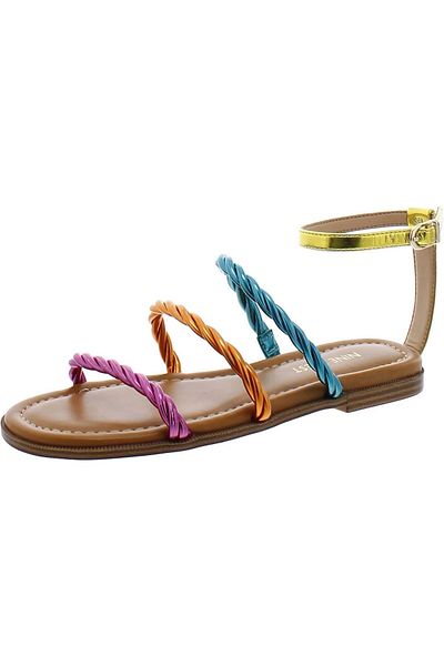 Nine West Womens Ipster3 Faux Leather Strappy Sandals Shoes Bhfo 5017