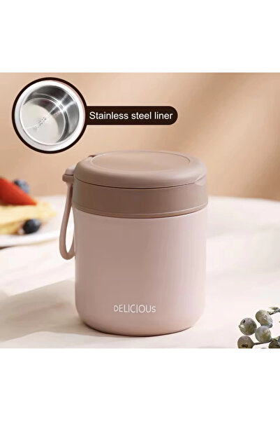 Evistro Stainless Steel Leakproof Storage Container with Spoon Nutrition Cont...