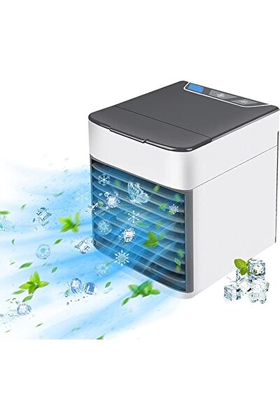 Generic مروحة مكيف هواء محمولة، مبرد هواء صغير شخصي بمنفذ USB، مكيف هواء مع إ...