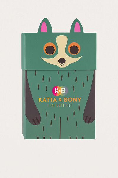 Katia&Bony Κάλτσες με μοτίβο αγοριού ρακούν σε κουτί 2 τεμαχίων
