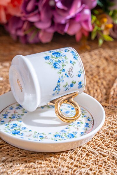 ACAR Terra Rosa 12 Parça 6 Kişilik Kahve Fincan Takımı - 90 ml