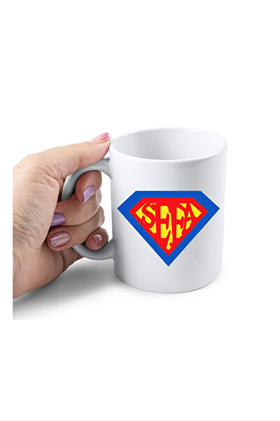RsStyle Print Cana Personalizata cu Text - Superman Sefa, Ceramica, 350ml